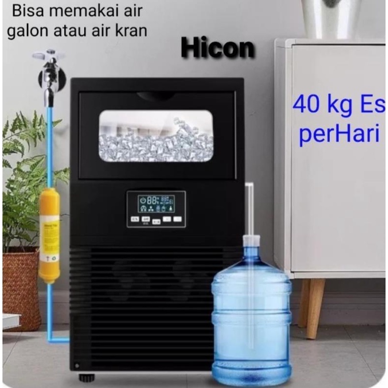 Jual Mesin Hicon Es Batu 40kg Perhari Ice Cube Maker HZB 40F Shopee