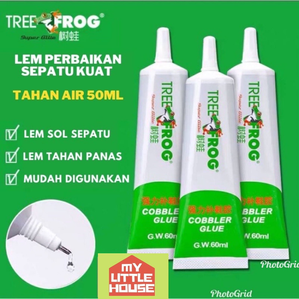 Jual Lem Sepatu Tree Frog Tahan Air Super Kuat 60 ML Tanpa Bekas Dan