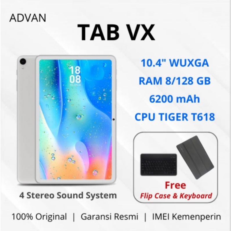 Jual ADVAN TAB VX 8 128 10 4inch Free Bluetooth Keyboard Dan Flipcase