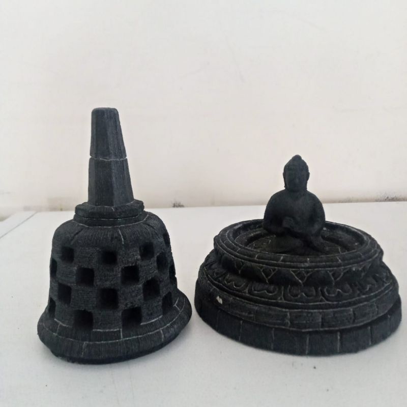 Jual Souvenir Miniatur Stupa Candi Borobudur Batu Asli S 2 Shopee