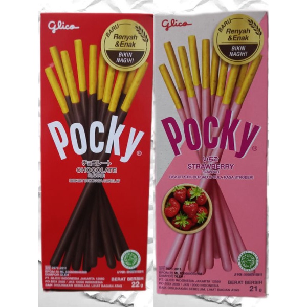 Jual ECER GLICO POCKY Biscuit Stik 21 G Rasa Chocolate Strawberry