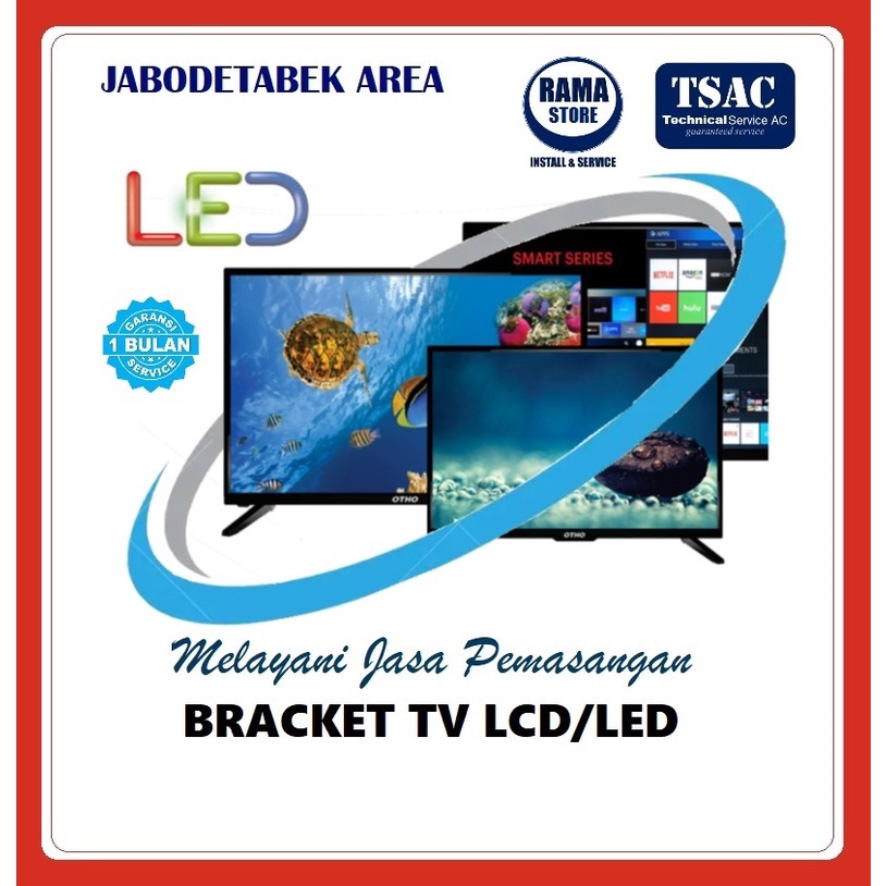 Jual JASA INSTALASI Pemasangan Bracket TV LED LCD 24 39 MURAH