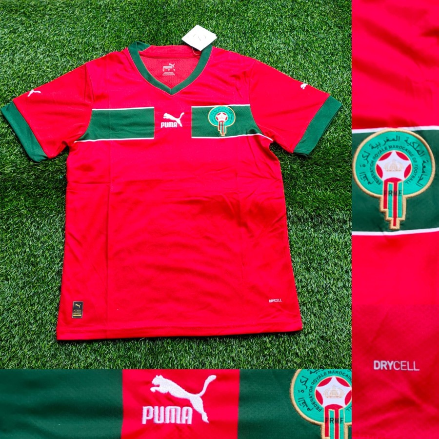 Jual Jersey Bola Maroko Home Official Piala Dunia Shopee Indonesia