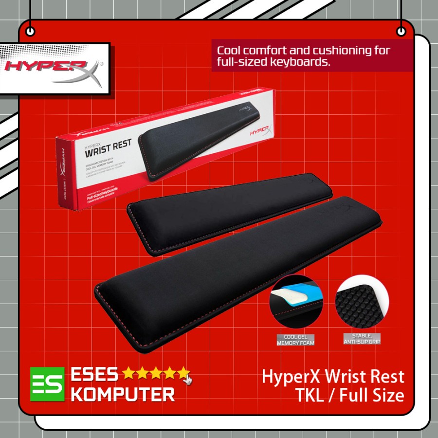 Jual Wrist Rest Hyperx Wristpad Hyperx Memory Foam Cool Gel