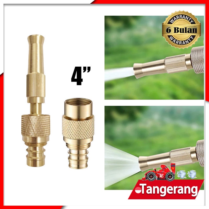 Jual Semprotan Air Lurus Kuningan Hose Nozzle Kepala Cuci Mobil Air