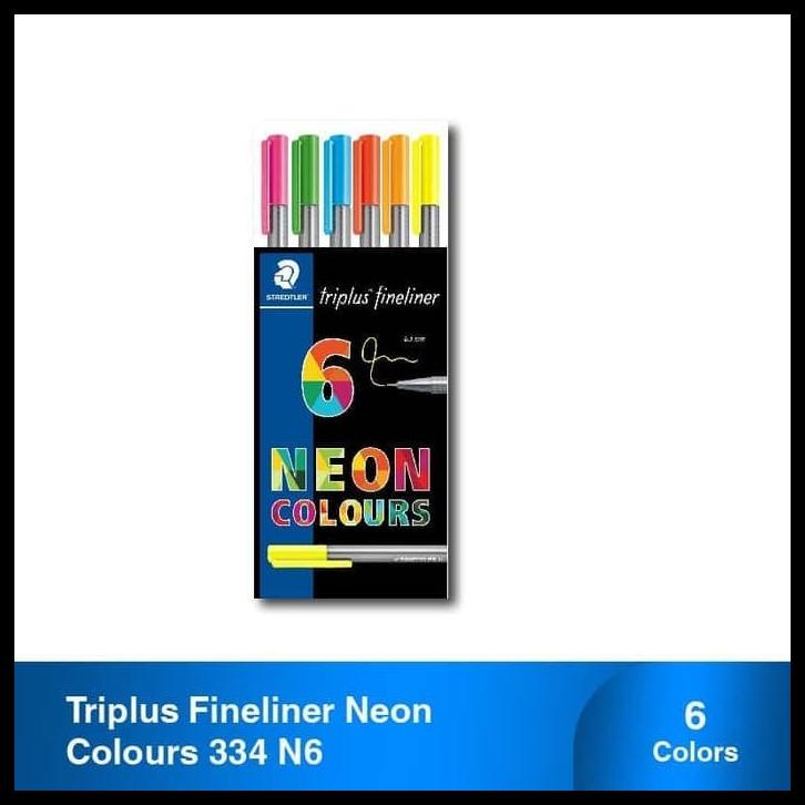 Jual Staedtler Triplus Fineliner Neon Colours 334 N6 Shopee Indonesia