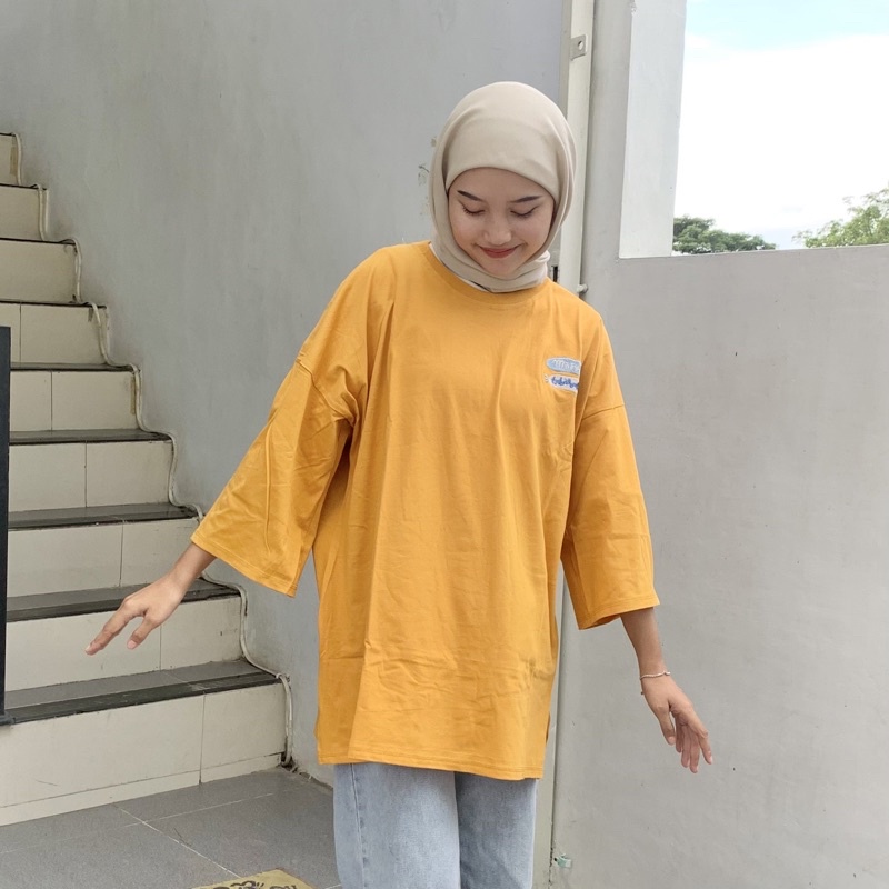 Jual Kaos Oversized Bordir Masyaallah Slit Daily Top Jumbo Xxl Basic