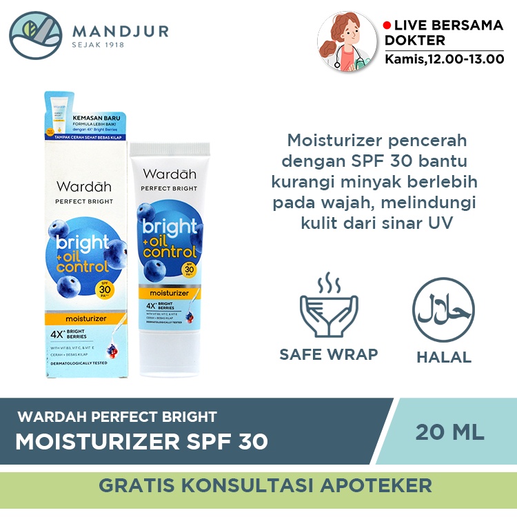 Jual Wardah Perfect Bright Moisturizer Oil Control Spf Ml