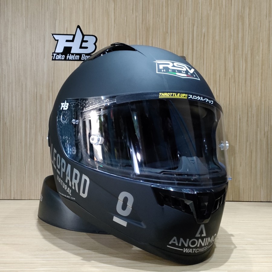 Jual HELM RSV Ff500 Black Matt PAKET GANTENG Spoiler GPR Stiker LEOPARD