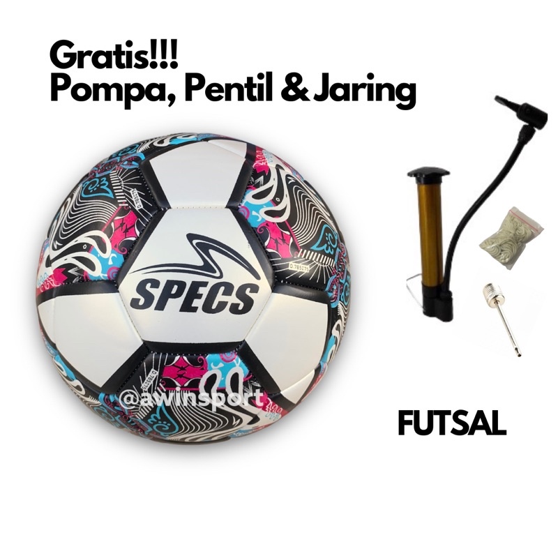 Jual Bola Specs Futsal Iluzion Ii Berkualitas Free Pentil Jaring