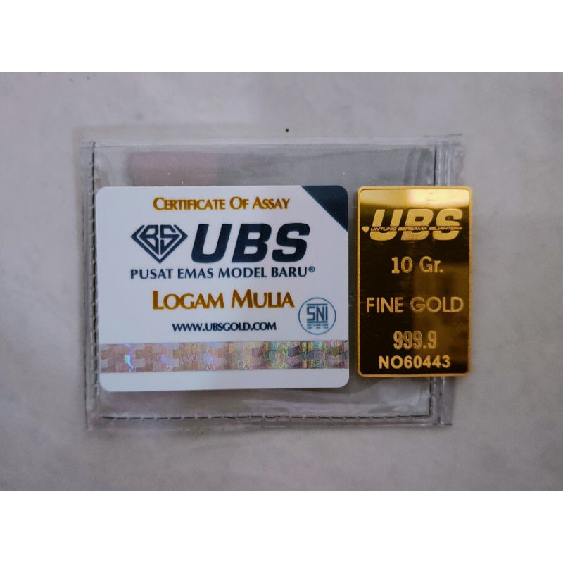 Jual Logam Mulia Ubs Sni Pecahan Gram Kadar Shopee Indonesia