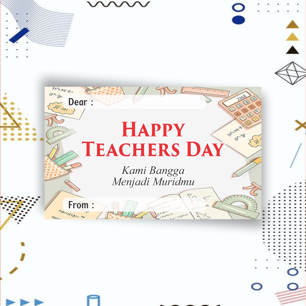 Jual Kartu Ucapan Selamat Hari Guru Teacher Day Happy Teacher Day