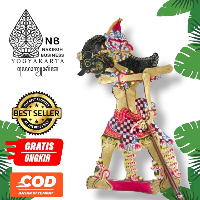 Jual Wayang Kulit Sapi ASLI Bratasena Brotoseno Biasa Ukuran Standar