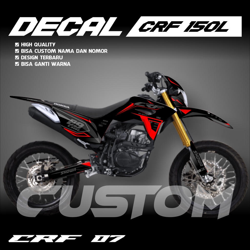 Jual Dekal Sticker Setiker Motor Crf L Decal Stiker Crf Full Body