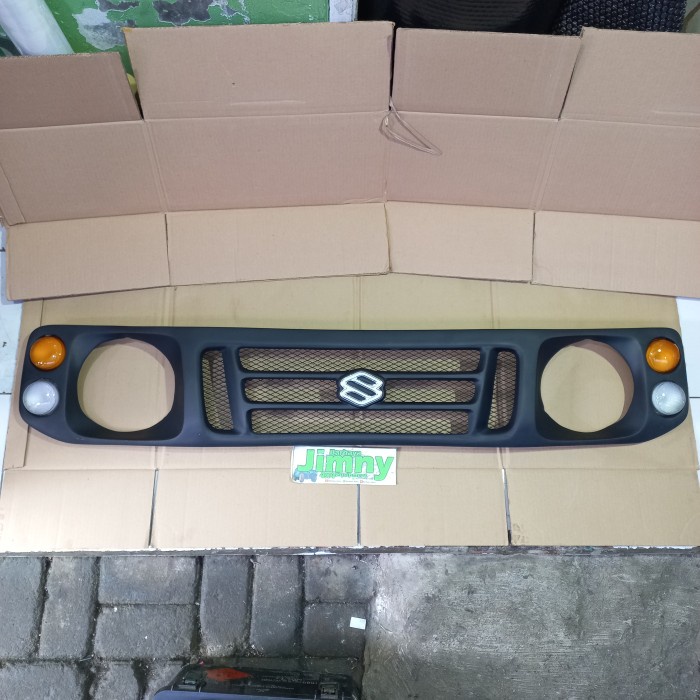 Jual GRILL KATANA MODEL CARIBIAN GRILE VARIASI JIMNY KOMPLIT SEN EMBLEM