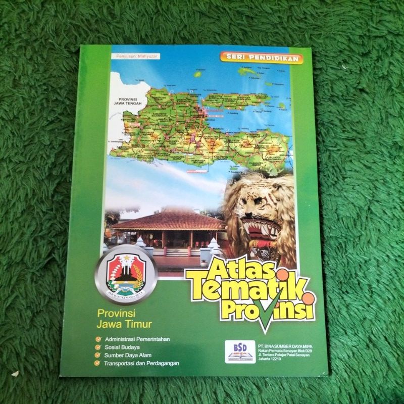 Jual BUKU ORIGINAL PETA ATLAS TEMATIK PROVINSI JAWA TIMUR Shopee