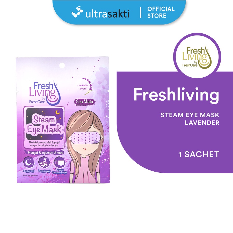 Jual Fresh Living Steam Eye Mask Lavender 1 Sachet Spa Mata Freshcare