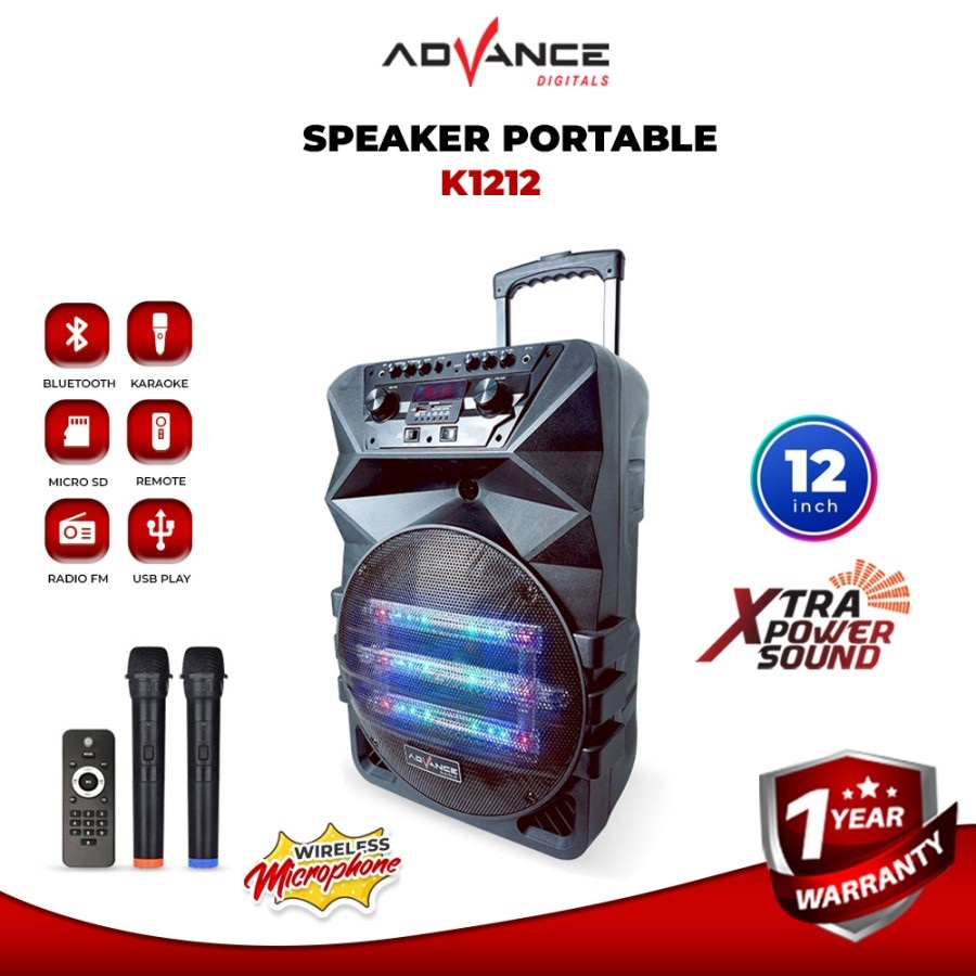 Jual Speaker Portable Advance K Bluetooth Free Mic Wireless