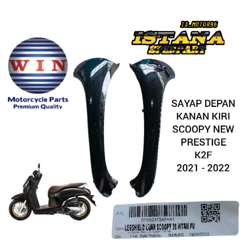 Jual Sayap Depan Scoopy New Prestige K2F 2021 2022 Hitam Shopee