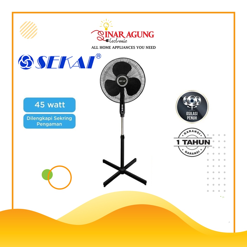 Jual SEKAI KIPAS ANGIN STAND FAN SFN1620 SFN 1620 ORIGINAL Shopee