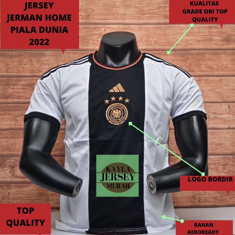 Jual JERSEY BOLA JERMAN HOME PIALA DUNIA 2022 GRADE ORI TOP QUALITY