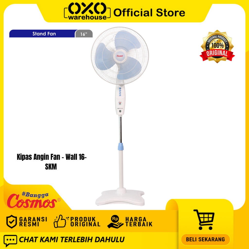 Jual Cosmos Kipas Angin Berdiri 16 SKM 16 Inch Garansi Resmi Stand Fan