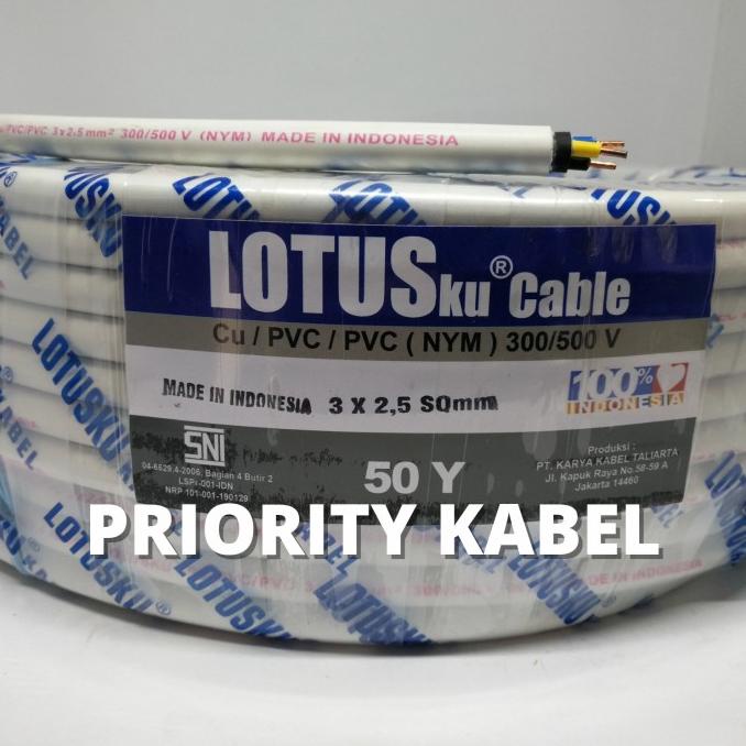 Jual Kabel Listrik Kawat LOTUSku NYM 3x2 5 3x2 5 50 Yard 50Y Shopee