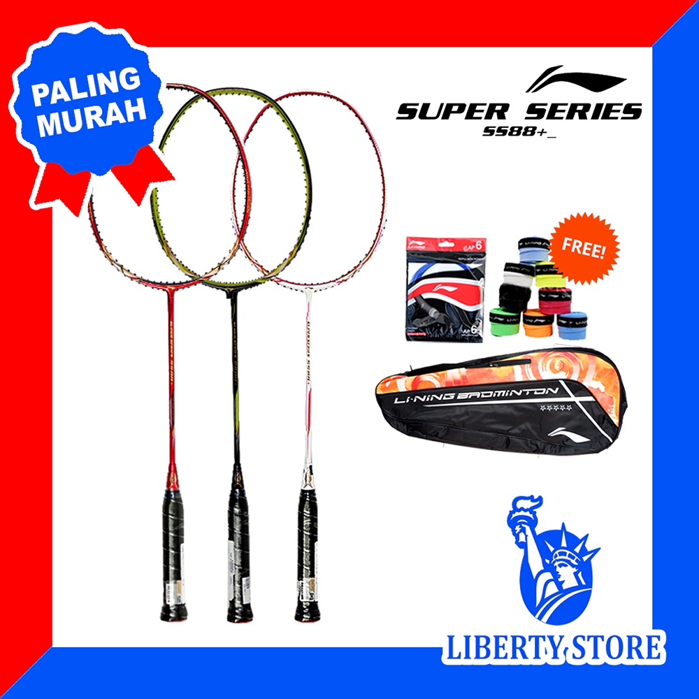 Jual Raket Badminton ORIGINAL LINING SUPER SERIES SS 88 PLUS TAS