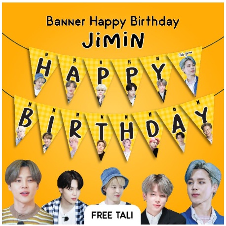 Jual Topper Cake Happy Birthday Jimin Hbd Ultah Bts Hiasan Dekor