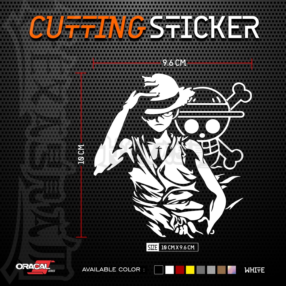 Jual Cutting Sticker Anime LUFFY ONE PIECE Stiker Cutting Luffy One