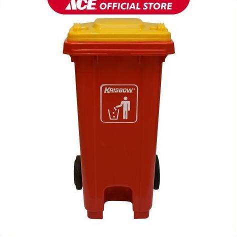 Jual Ace Krisbow 120 Ltr Tempat Sampah Plastik Outdoor Merah