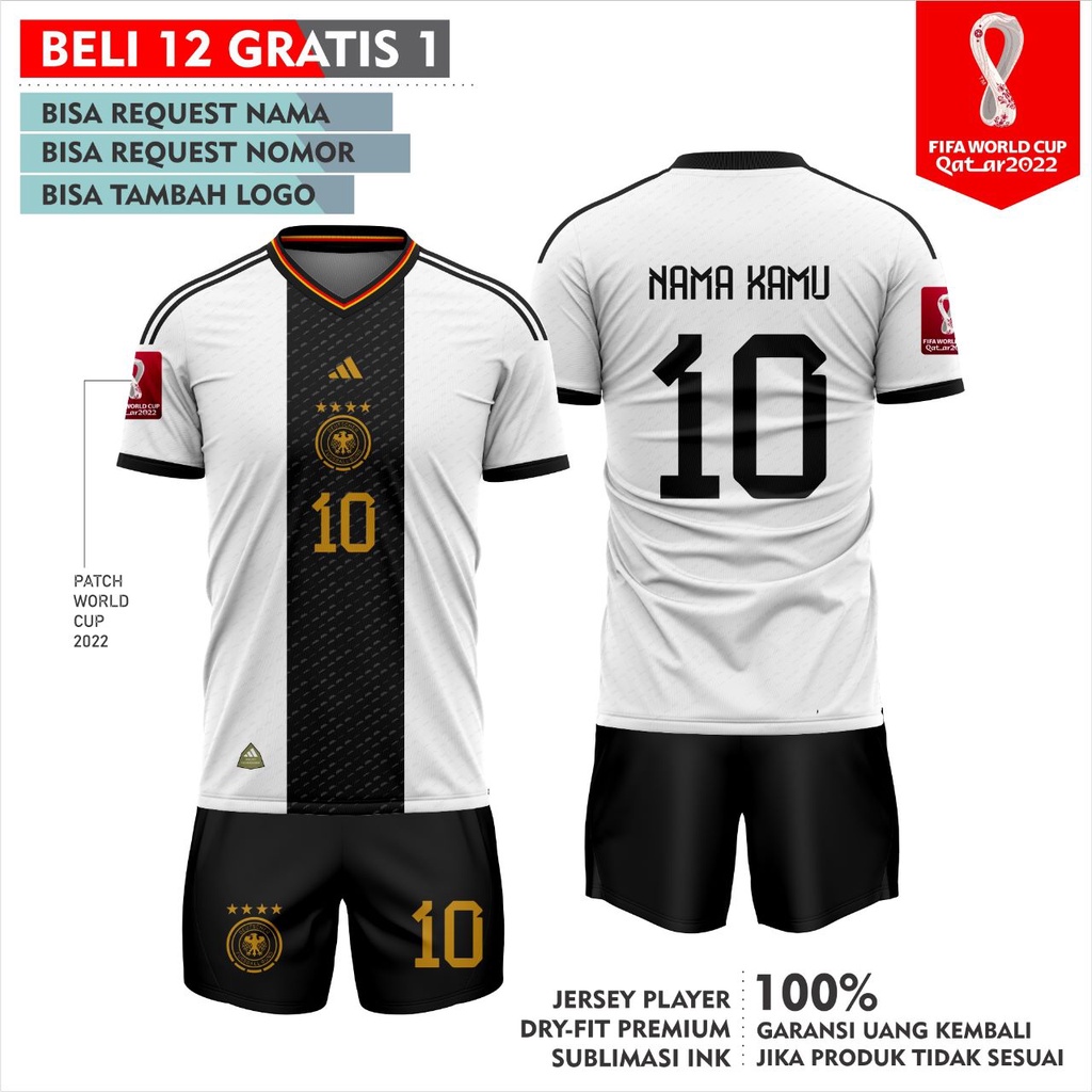 Jual Jersey Bola Jerman Piala Dunia Free Nama Dan No Punggung