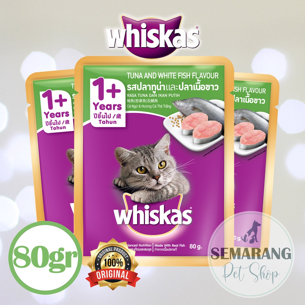 Jual Wet Cat Food Whiskas Tuna Whitefish Pouch Gr Sachet Adult