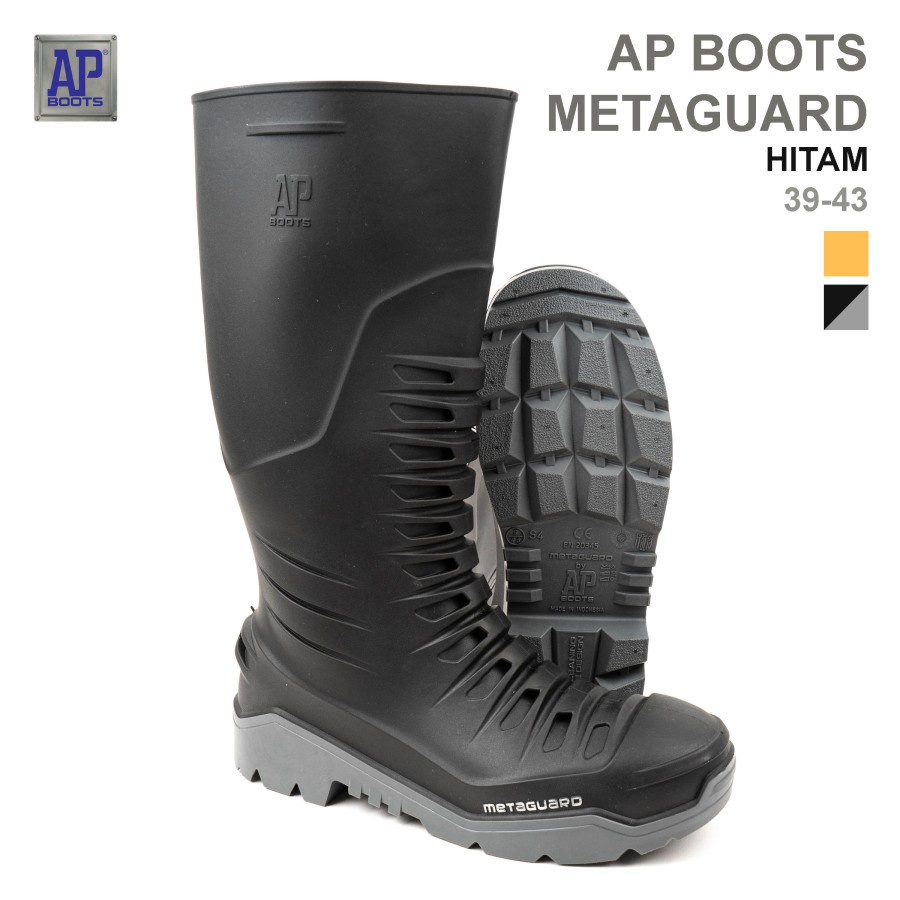 Jual Sepatu Boot Tinggi Ap Boots Metaguard Safety Hitam Proyek Boots