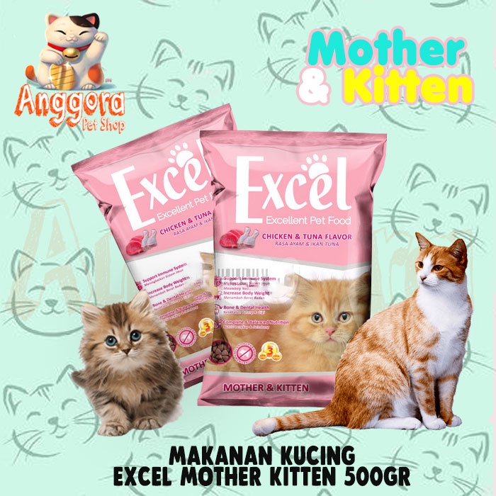 Jual Makanan Kucing Kering Murah Excel Gr Mother Kitten Rasa