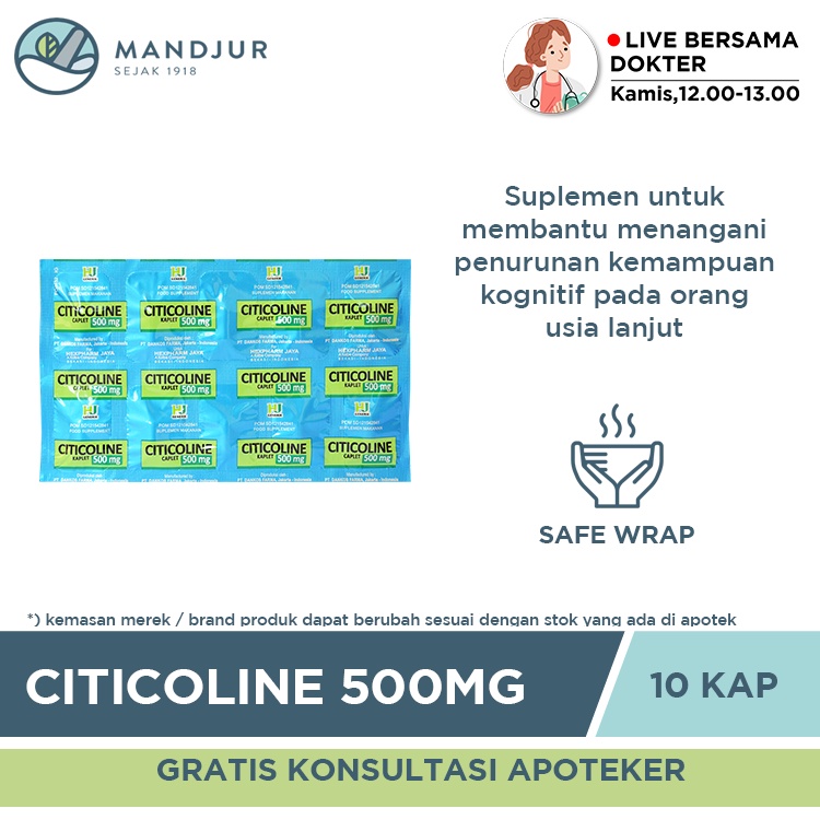 Jual Citicoline Mg Strip Tablet Suplemen Daya Ingat Dan