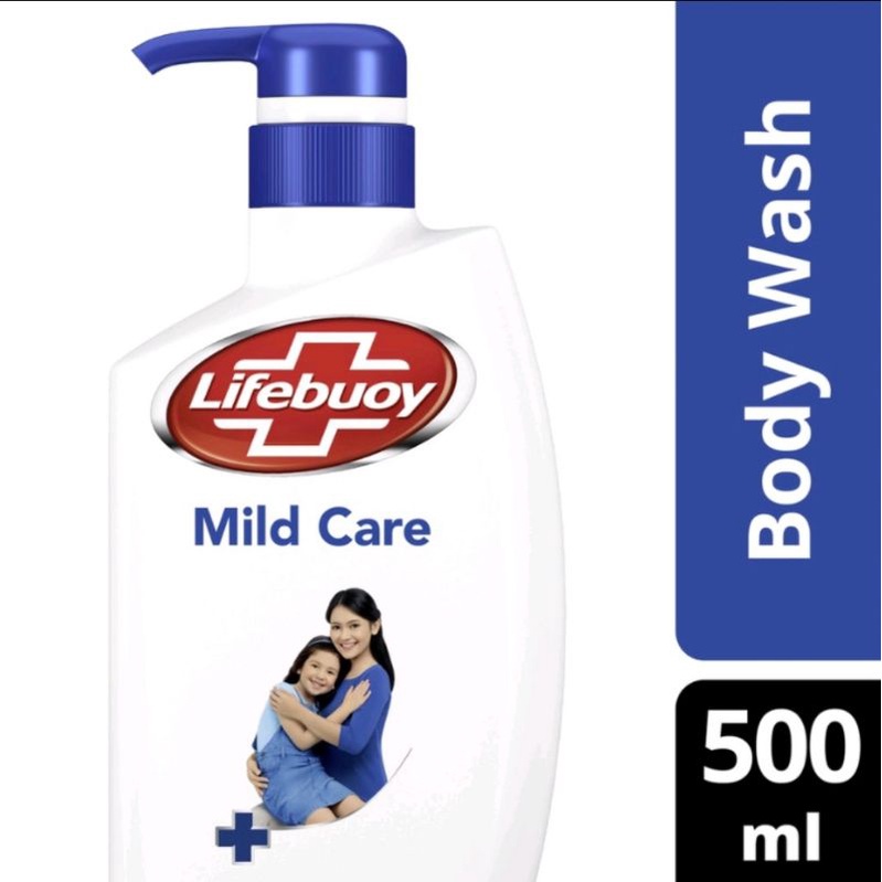 Jual Lifebuoy Body Wash Mild Care Pump 500ml Shopee Indonesia