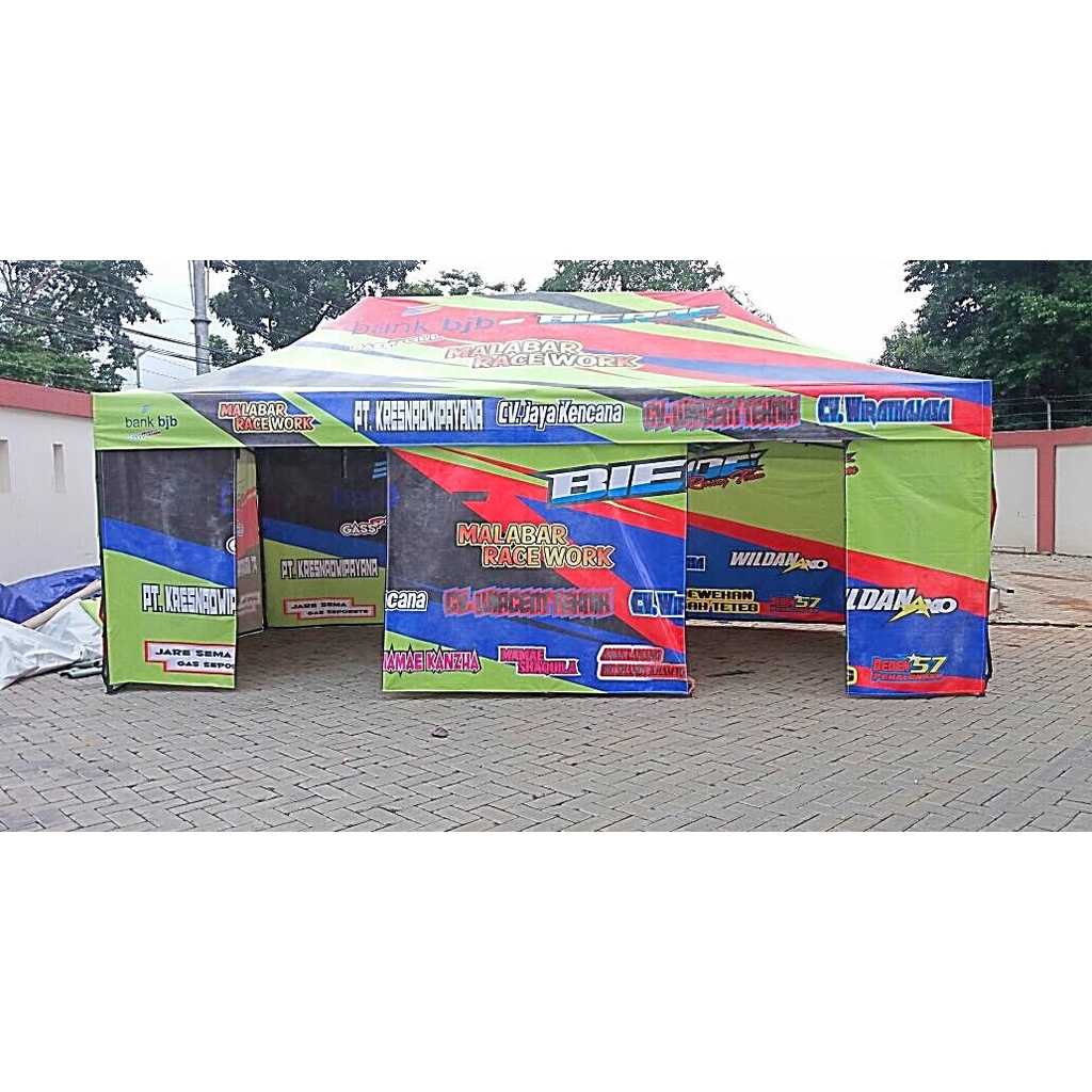 Jual Tenda Paddock Lipat 3x6 M Branding Custom Sesuai Pesanan Shopee