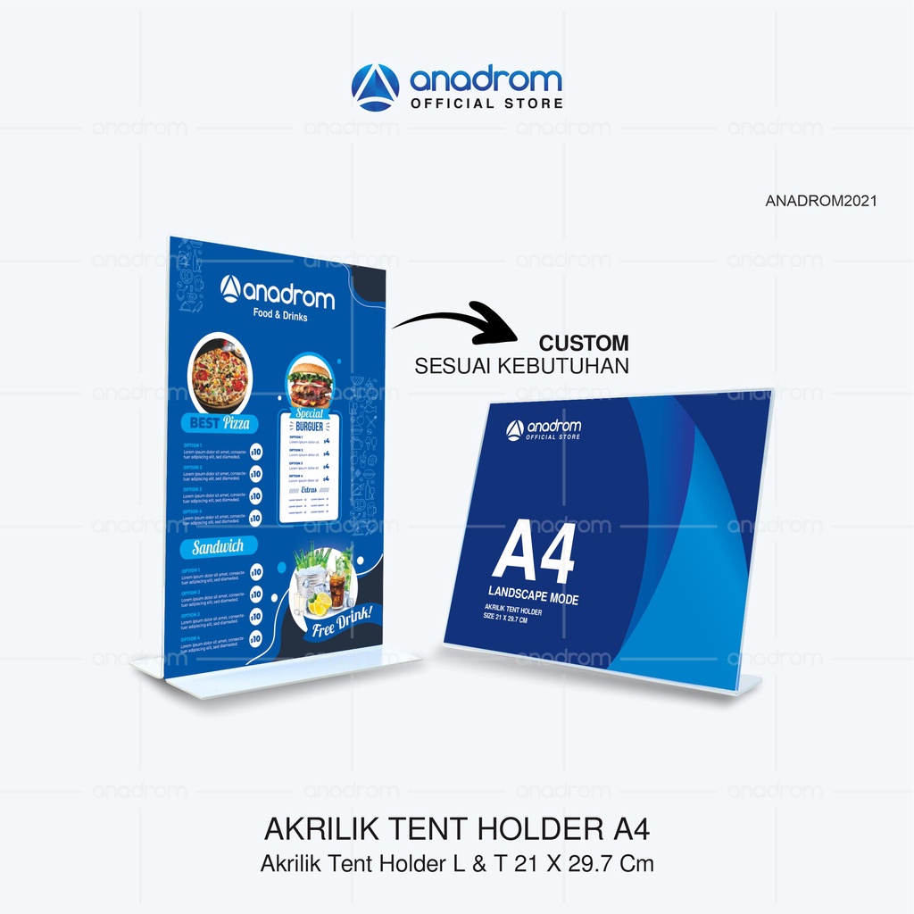 Jual Akrilik Tent Holder A4 Akrilik L T Acrilic ANADROM 2021