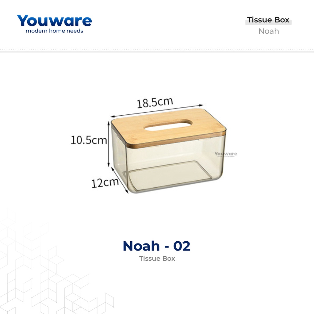 Jual Youware Noah Transparent Tissue Box Kotak Tisu Tranparan