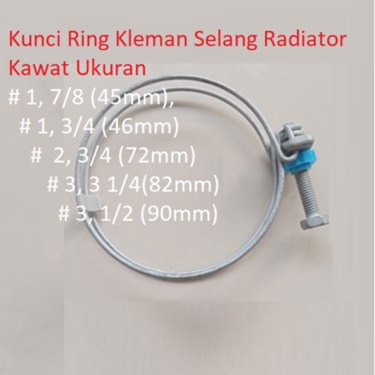 Jual Kunci Ring Klem Selang Radiator Kawat Pengunci Ukuran Mm