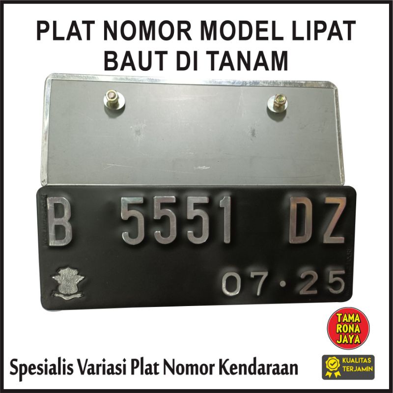 Jual Plat Motor Pakai Baut Tanam Angka Stainles Chrome Shopee Indonesia