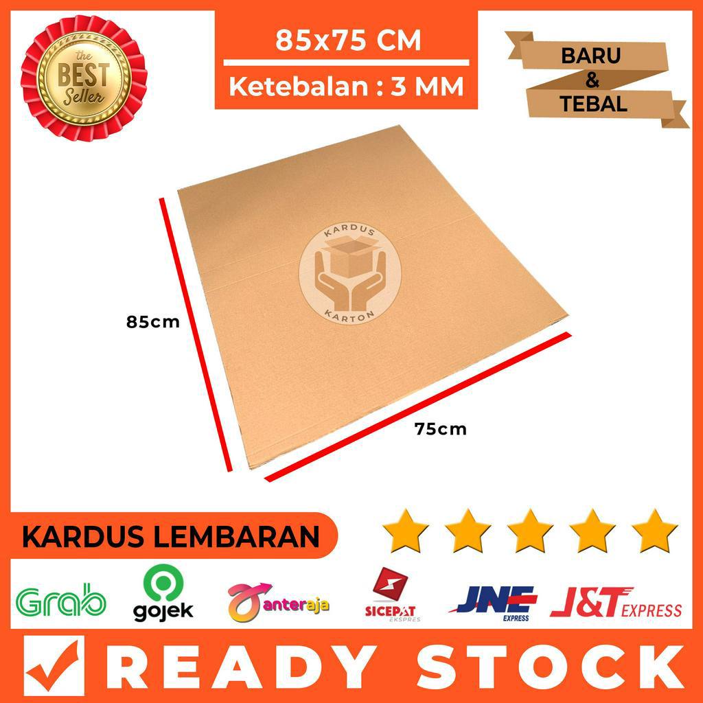 Jual Kardus Karton Lembaran Single Wall 85x75 Cm Sheet Polos Tebal 3