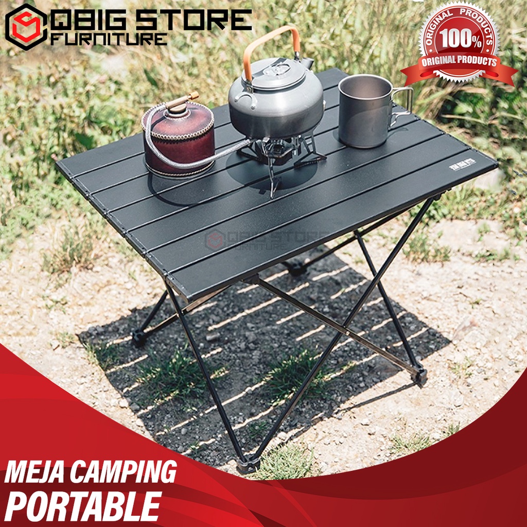 Jual Meja Lipat Outdoor Aluminium Portable Camping Foldable Table