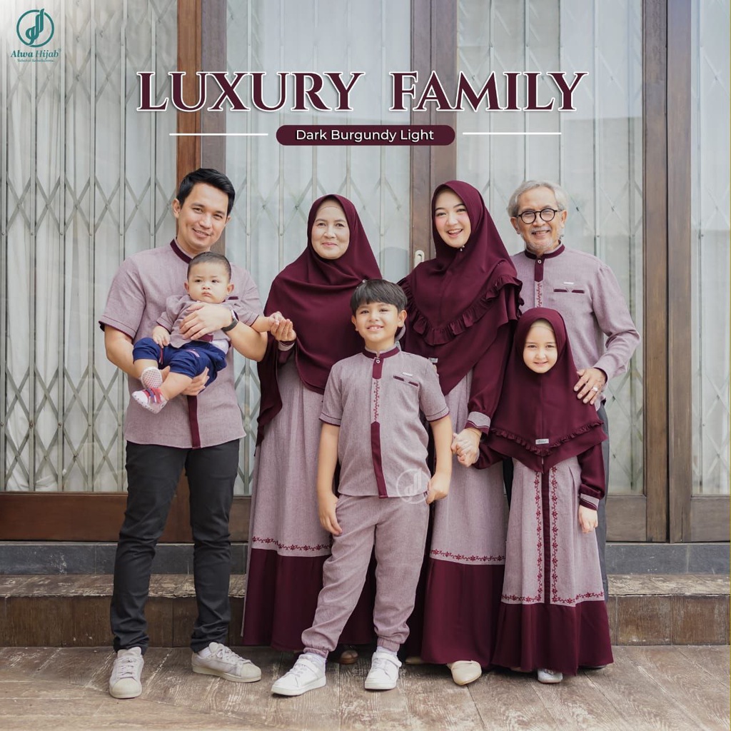 Jual LUXURY DRESS MOM SET BURGUNDY XL BY ALWA HIJAB GAMIS LEBARAN GAMIS