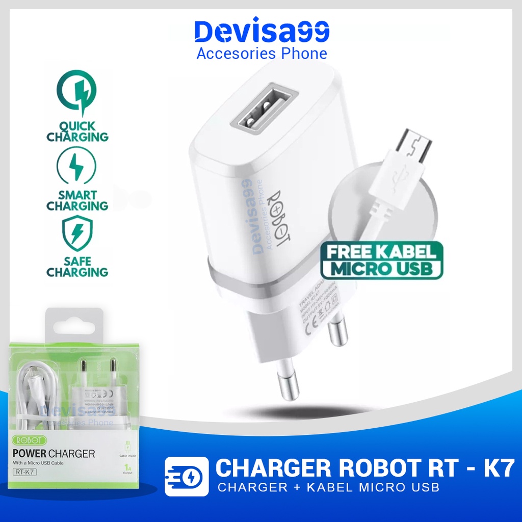 Jual Charger Robot Rt K Fast Charging Kabel Micro Usb Original Casan