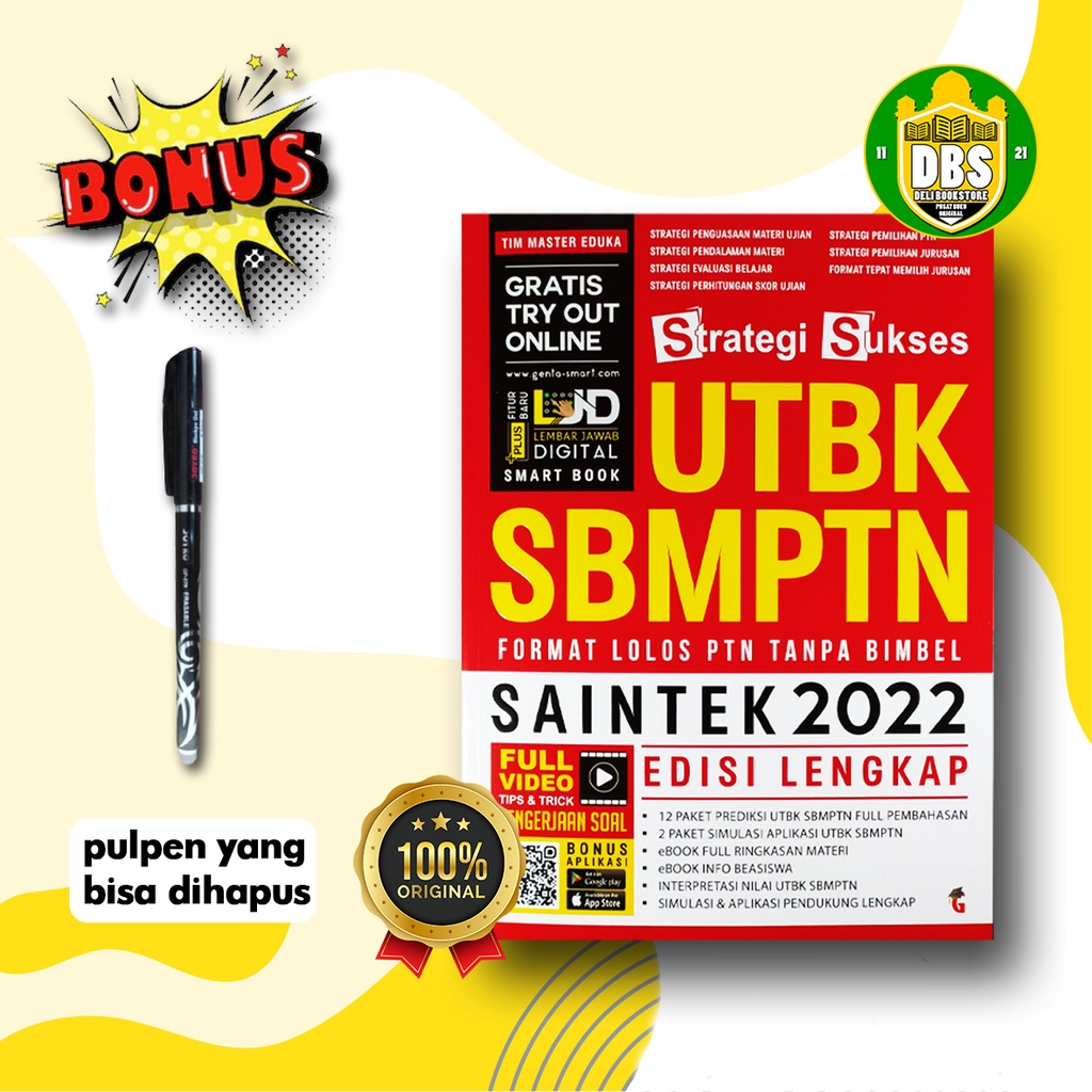 Jual BUKU SBMPTN SAINTEK BUKU UTBK SAINTEK STRATEGI SUKSES UTBK