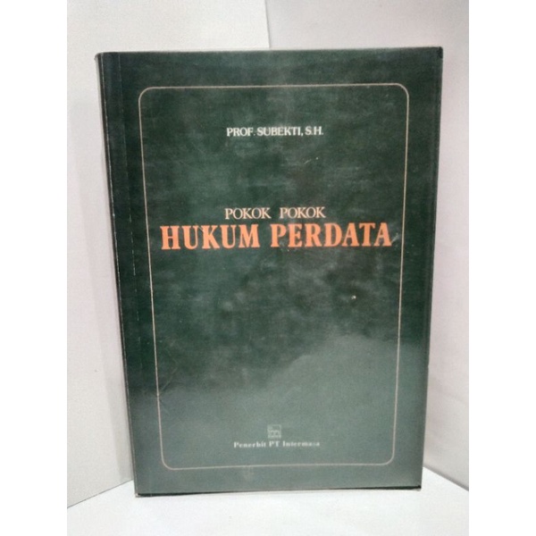 Jual Pokok Pokok Hukum Perdata PROF SUBEKTI SH Buku ORIGINAL Shopee