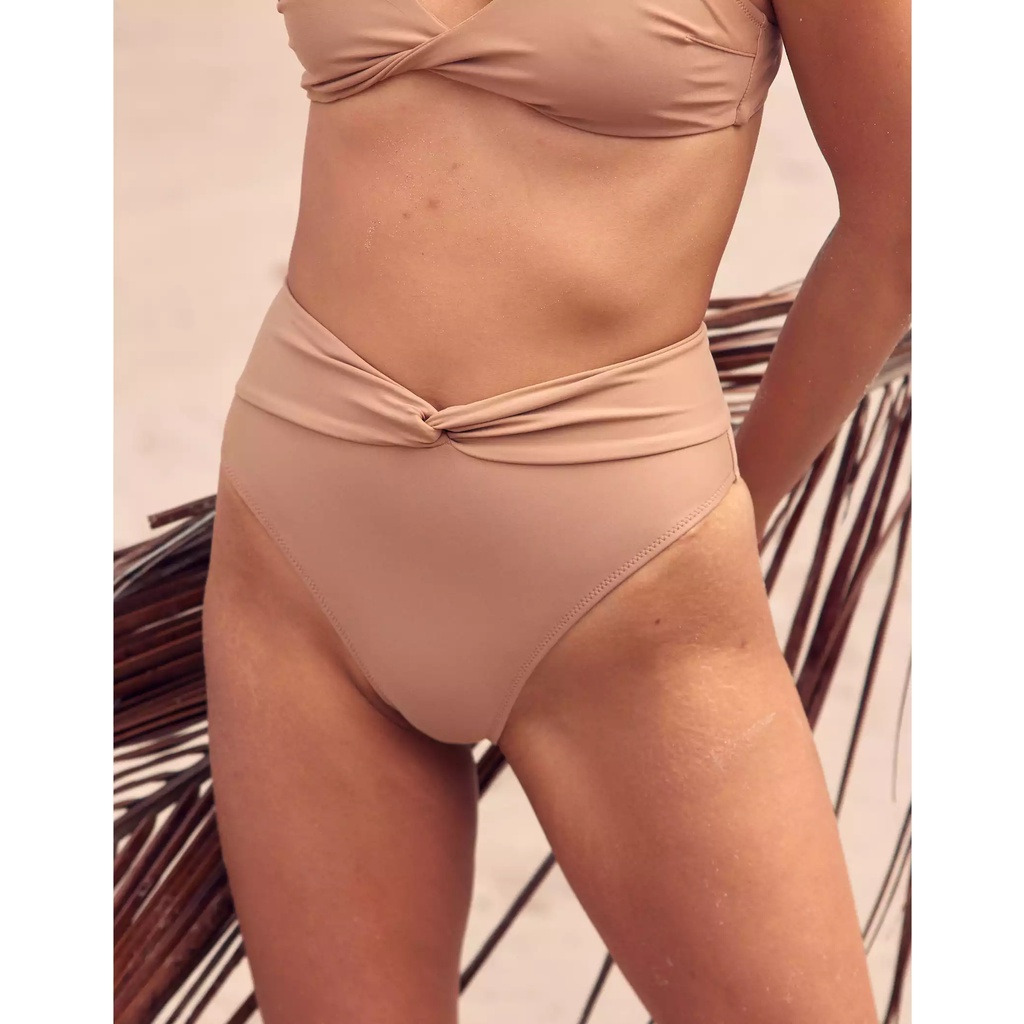 Jual Aerie Twist High Cut Cheeky Bikini Bottom Sand Shopee Indonesia