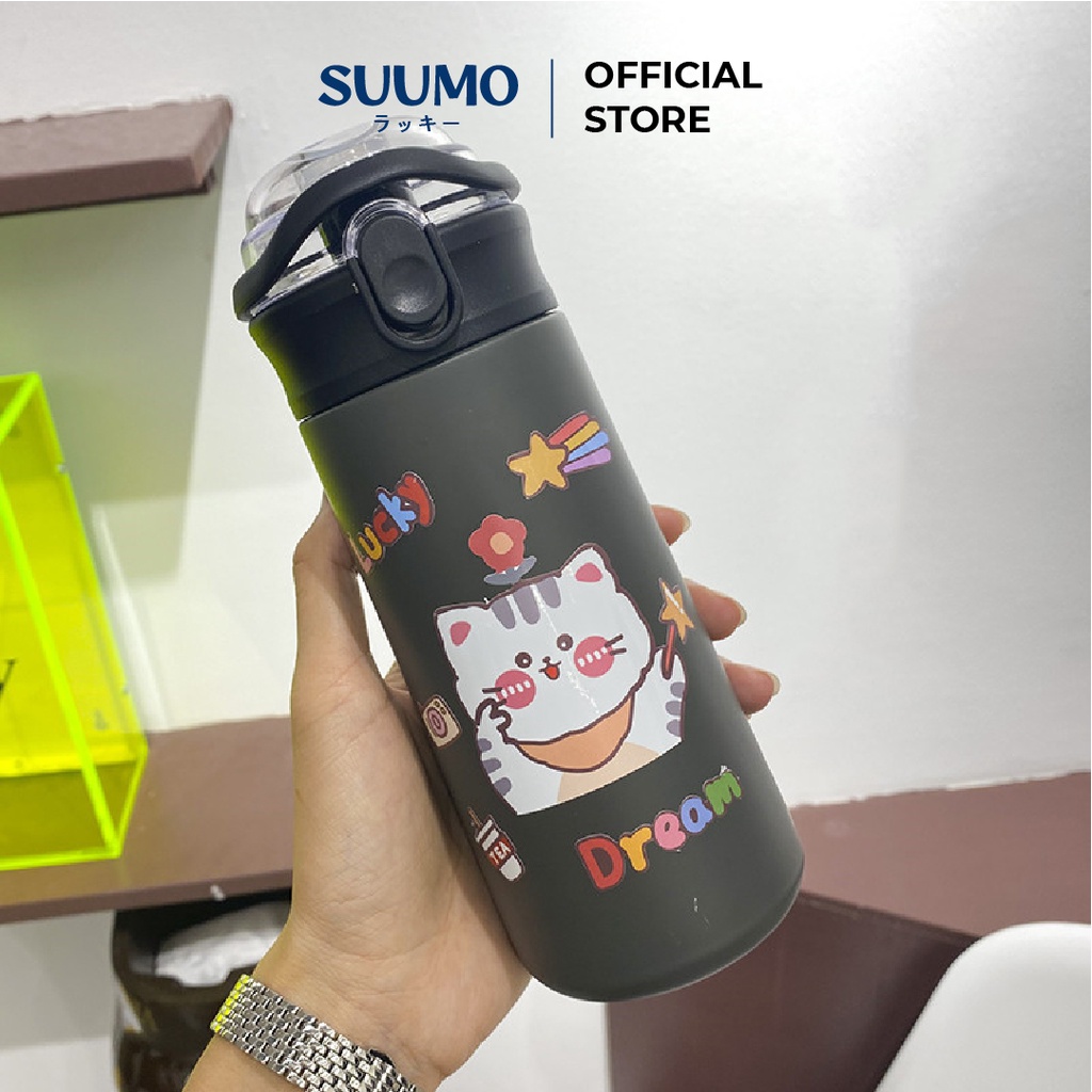 Jual Suumo Tumbler Termos Stainless Steel Kreatif Penutup Bouncing